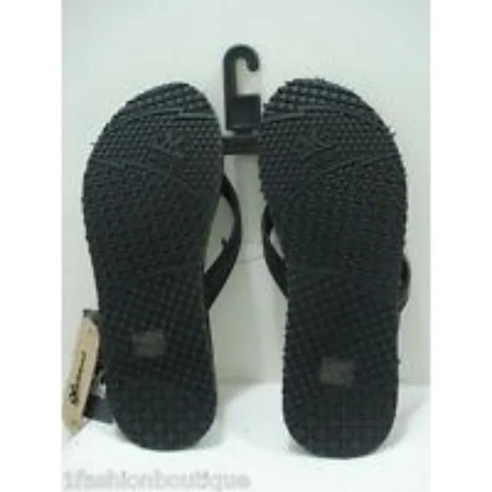 MICROS Mens Flip Flops Thong Sandal MZSD-353 Black/White Size 9 New